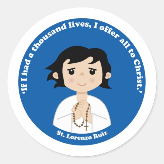 Sticker Rond St. Lorenzo Ruiz (Devant)