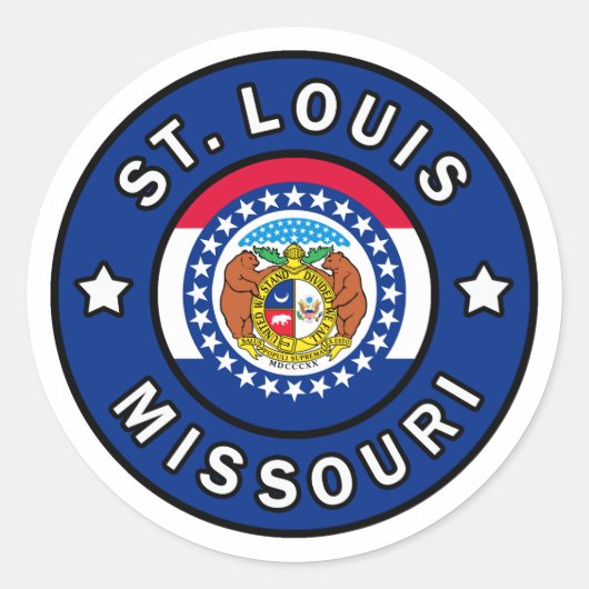 Sticker Rond St. Louis Missouri (Devant)