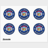 Sticker Rond St. Louis Missouri (Feuille)