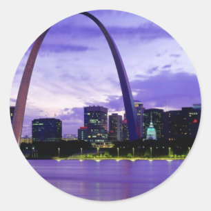 Sticker Rond St. Louis Skyline