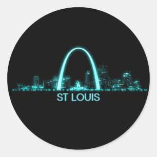 Sticker Rond St Louis Skyline