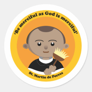 Sticker Rond St Martin de Porres