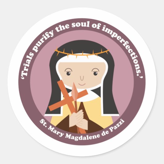 Sticker Rond St Mary Magdalene de Pazzi (Devant)