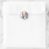 Sticker Rond St Padre Pio Capuchin Floral (Sac)