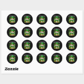 Sticker Rond St patrick Catricks Day Chats Saint Pattys Chat Lo (Feuille)