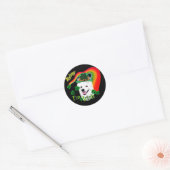 Sticker Rond St patrick Eskimo Chien américain (Enveloppe)