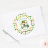 Sticker Rond St patrick Lucky One Premier Anniversaire (Enveloppe)
