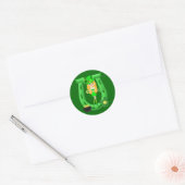 Sticker Rond St Patrick’s Day Blonde Girl Leprechaun (Enveloppe)