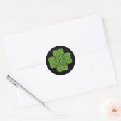 Sticker Rond St Patrick’s day, trèfle vert irlandais (Enveloppe)