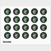 Sticker Rond St Patricks Catricks Day Cats Saint Pattys (Feuille)