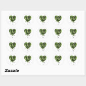 Sticker Rond St. Patrick's Clover Heart (Feuille)