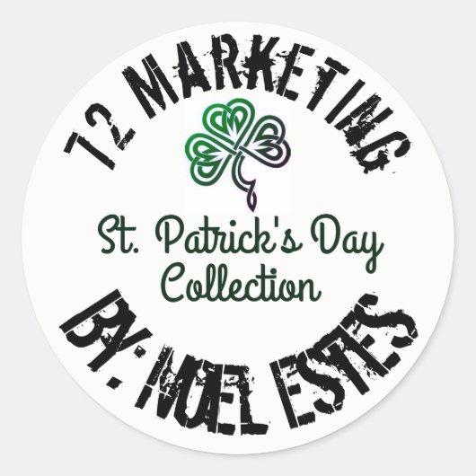 Sticker Rond St. PATRICK'S DAY 72 MARKETING COLLECTION (Devant)