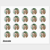 Sticker Rond St. Patrick's Day Anglais Cocker (Feuille)