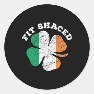 Sticker Rond St Patrick's Day Bière Whiskey Boire Fit Shaced