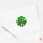 Sticker Rond St. Patrick's Day Black Lab Baby (Enveloppe)