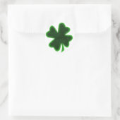 Sticker Rond St. Patrick's Day Four Leaf Clover (Sac)