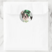 Sticker Rond St. Patrick's Day French Bulldog Classic Round Sti (Sac)