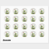 Sticker Rond St. Patrick's Day Green Leprechaun (Feuille)