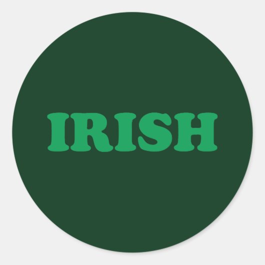 Sticker Rond St. Patrick's Day Irish Green (Devant)