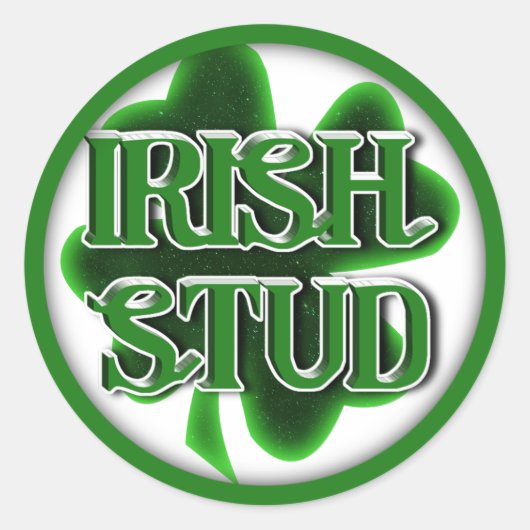 Sticker Rond St. Patrick's Day Irish Stud (Devant)