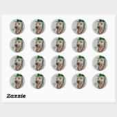 Sticker Rond St. Patrick's Day Irish Wolfhound Classic Round St (Feuille)