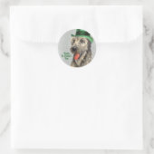 Sticker Rond St. Patrick's Day Irish Wolfhound Classic Round St (Sac)