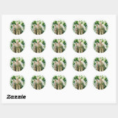 Sticker Rond St. Patricks Day Irlandais Shamrocks verts religie (Feuille)