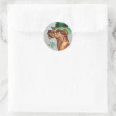 Sticker Rond St. Patrick's Day irlandais Terrier classique rond (Sac)