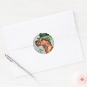 Sticker Rond St. Patrick's Day irlandais Terrier classique rond (Enveloppe)