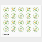 Sticker Rond St Patrick's Day Luck of the Irish Plaid (Feuille)