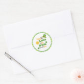 Sticker Rond St Patrick's Day Luck of the Irish Plaid (Enveloppe)