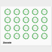 Sticker Rond St Patrick's Day Name (Feuille)