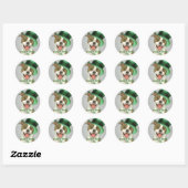 Sticker Rond St. Patrick's Day Pit Bull (Feuille)
