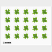 Sticker Rond St Patrick's Day Shamrocks Thunder_Cove (Feuille)