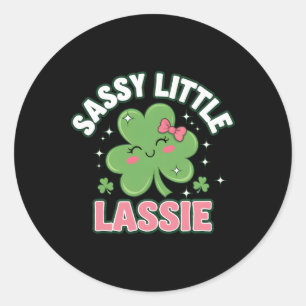 Sticker Rond St Patricks Day Sy Petit Mensonge Drôle Enfants Fi
