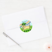 Sticker Rond St. Patrick's Day Yellow Lab Baby (Enveloppe)