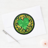 Sticker Rond St. Patrick's Heart Lucky Charm (Enveloppe)