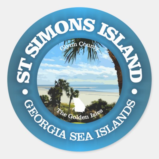 Sticker Rond St Simons (C) (Devant)