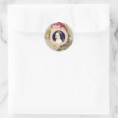 Sticker Rond St Therese le petit Rose de fleurs (Sac)