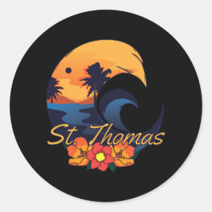 Sticker Rond St Thomas Travel