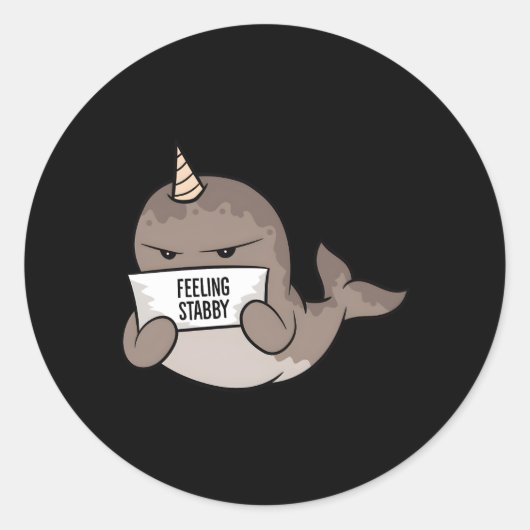 Sticker Rond Stabilisation du sentiment Narwhal (Devant)