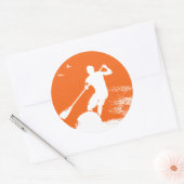Sticker Rond Stabilisez le surfeur de pagayage (Enveloppe)