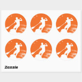 Sticker Rond Stabilisez le surfeur de pagayage (Feuille)