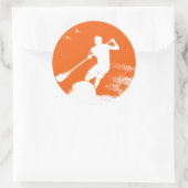 Sticker Rond Stabilisez le surfeur de pagayage (Sac)