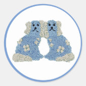 Sticker Rond Staffordshire Chiens Chinoiserie Ginger Jar Jars (Devant)