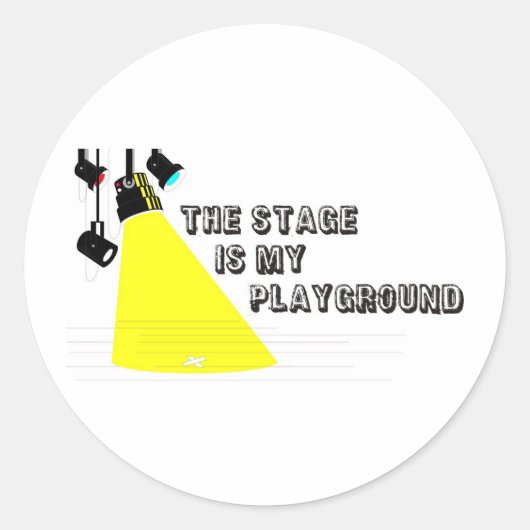 Sticker Rond StageIsMyPlayground (Devant)