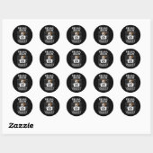 Sticker Rond Stalker Anglais Bulldog Fun (Feuille)