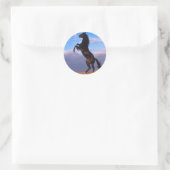 Sticker Rond Stallion noir (Sac)