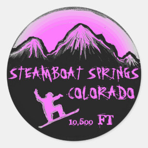 Sticker Rond Stamboat Springs Colorado Colorado Colorado