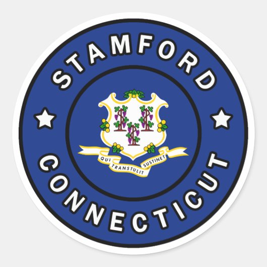 Sticker Rond Stamford Connecticut (Devant)